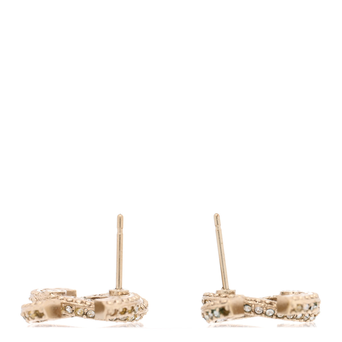 Crystal Timeless CC Earrings Light Gold
