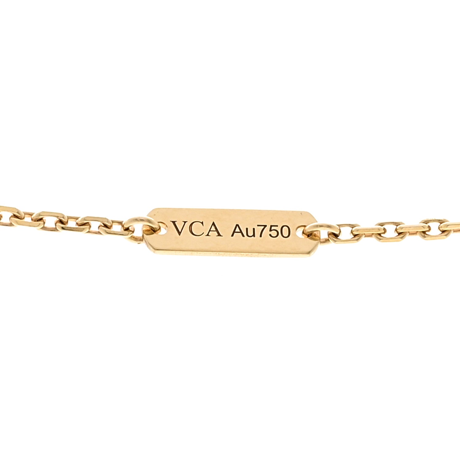 Van Cleef & Arpels 18K Yellow Gold Black Onyx Vintage Alhambra Pendant Necklace 5 of 6