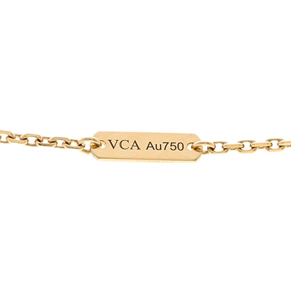 Van Cleef & Arpels 18K Yellow Gold Black Onyx Vintage Alhambra Pendant Necklace 5 of 6