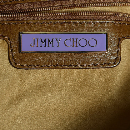 Jimmy Choo Python Marin Foldover Clutch Brown 6 of 6