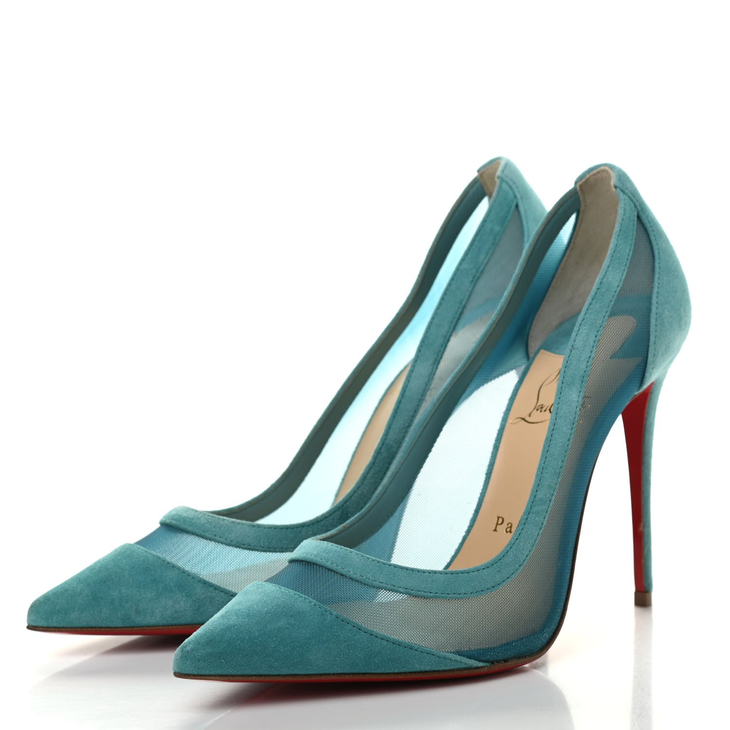 Christian Louboutin Veau Velours Rete Galativi 100 Pumps 37 Noumea 3 of 8