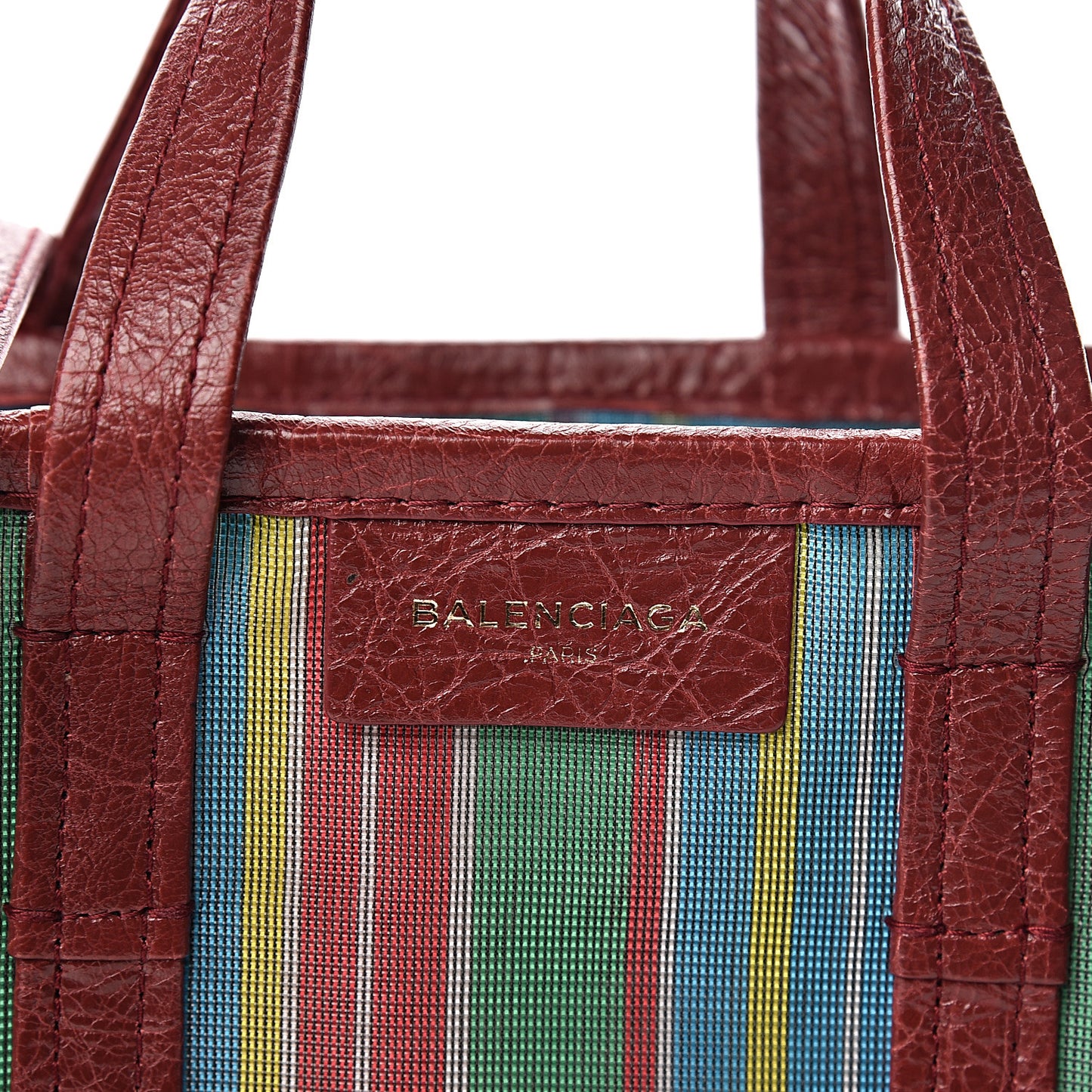 Mesh Agneau Arena XS Bazar Shopper Tote Green Multicolor