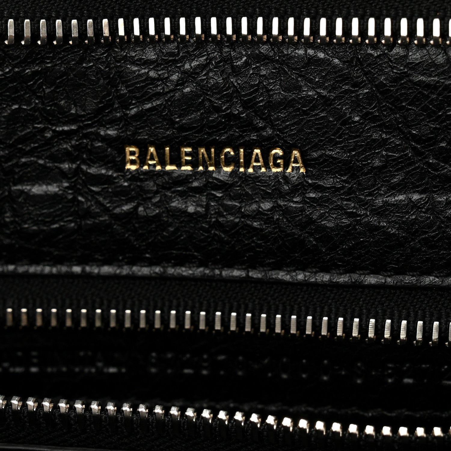 Balenciaga Agneau Arena Large Barbes Z Pouch with Handle Black 6 of 10