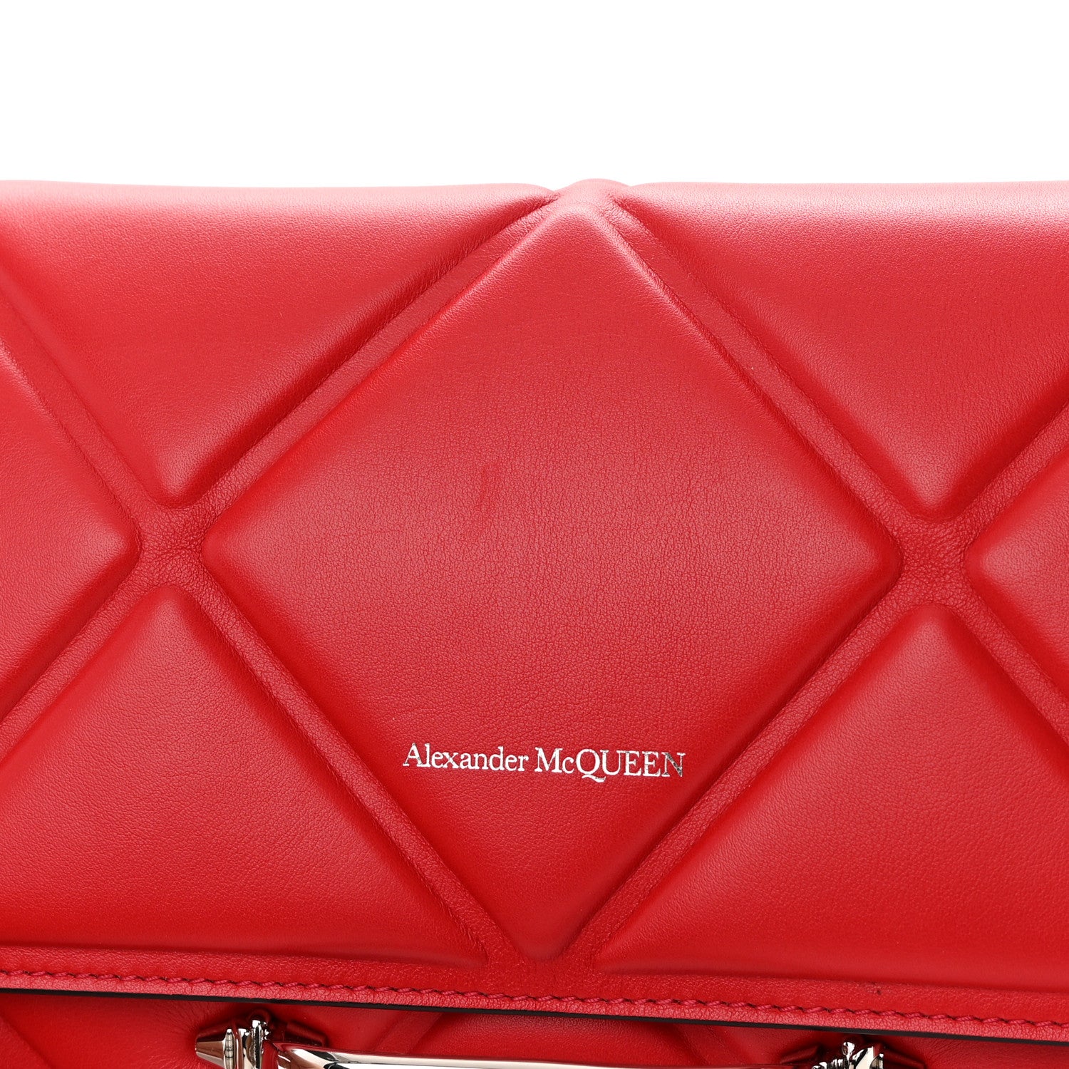 Alexander McQueen Calfskin The Story Quilted Shoulder Bag Red 11 of 15
