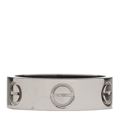 Cartier 18K White Gold 5.5mm LOVE Ring 50 5.25 1 of 5