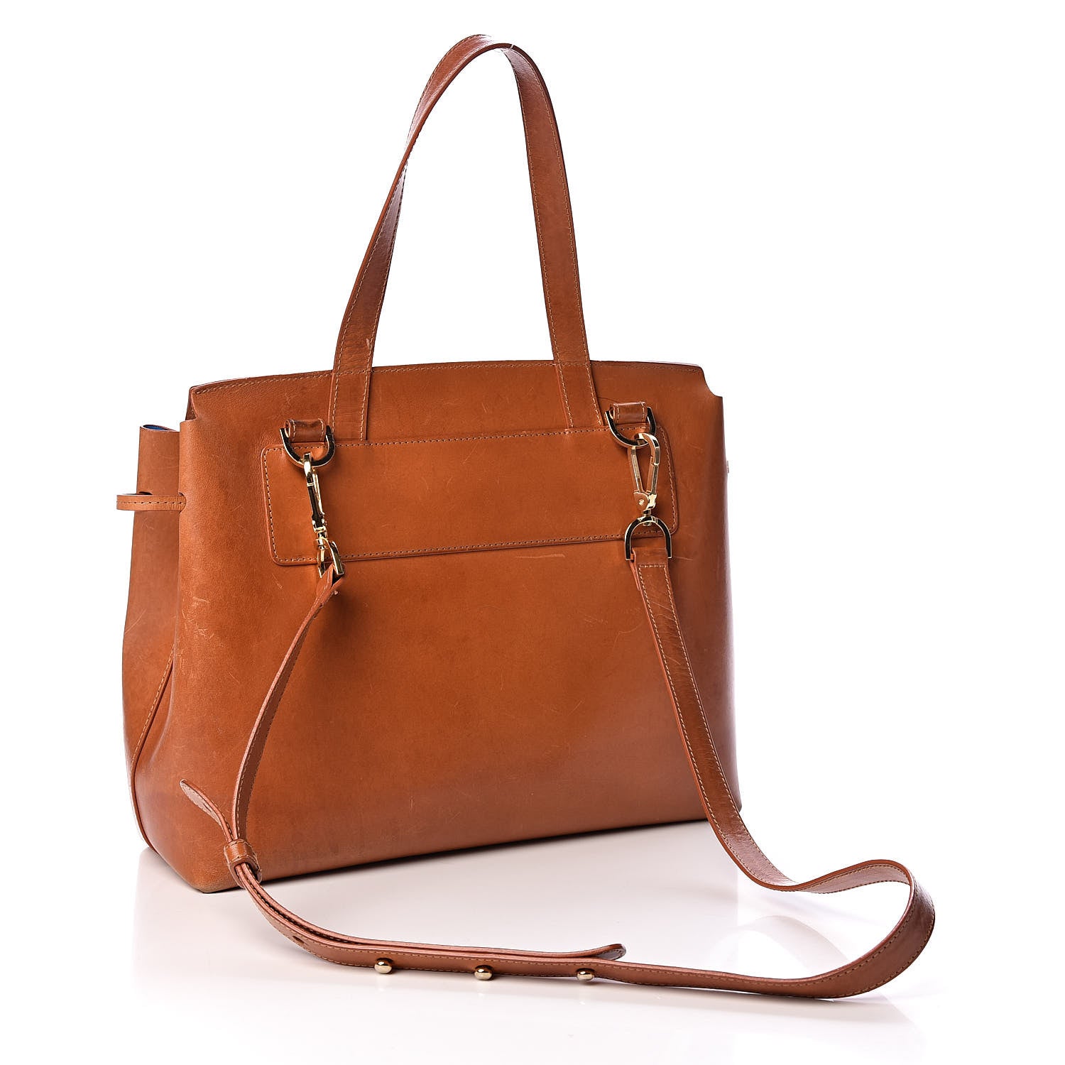 Mansur Gavriel Calfskin Lady Bag Cammello Azzurro 3 of 20