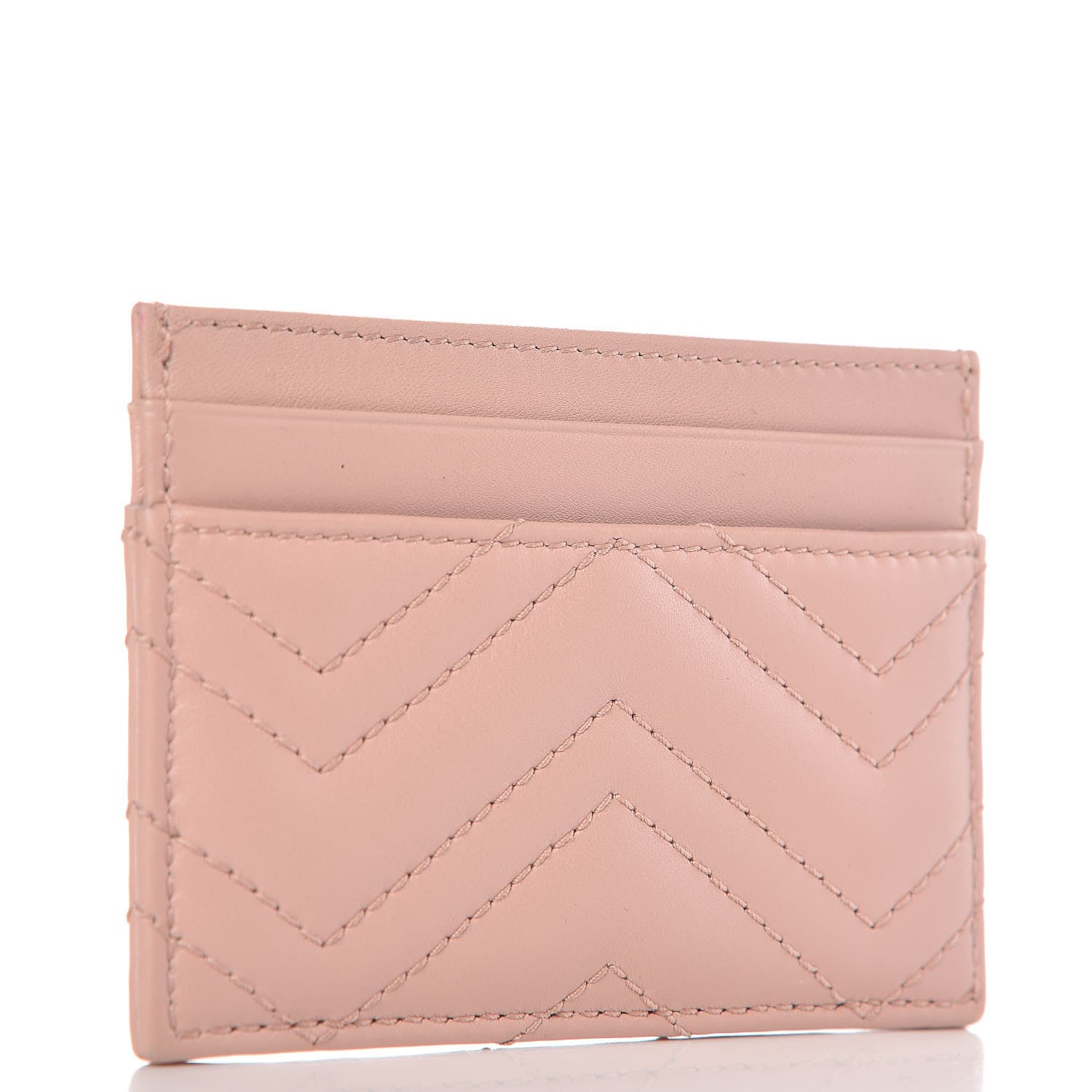 Gucci Calfskin Matelasse GG Marmont Card Holder Perfect Pink 3 of 8