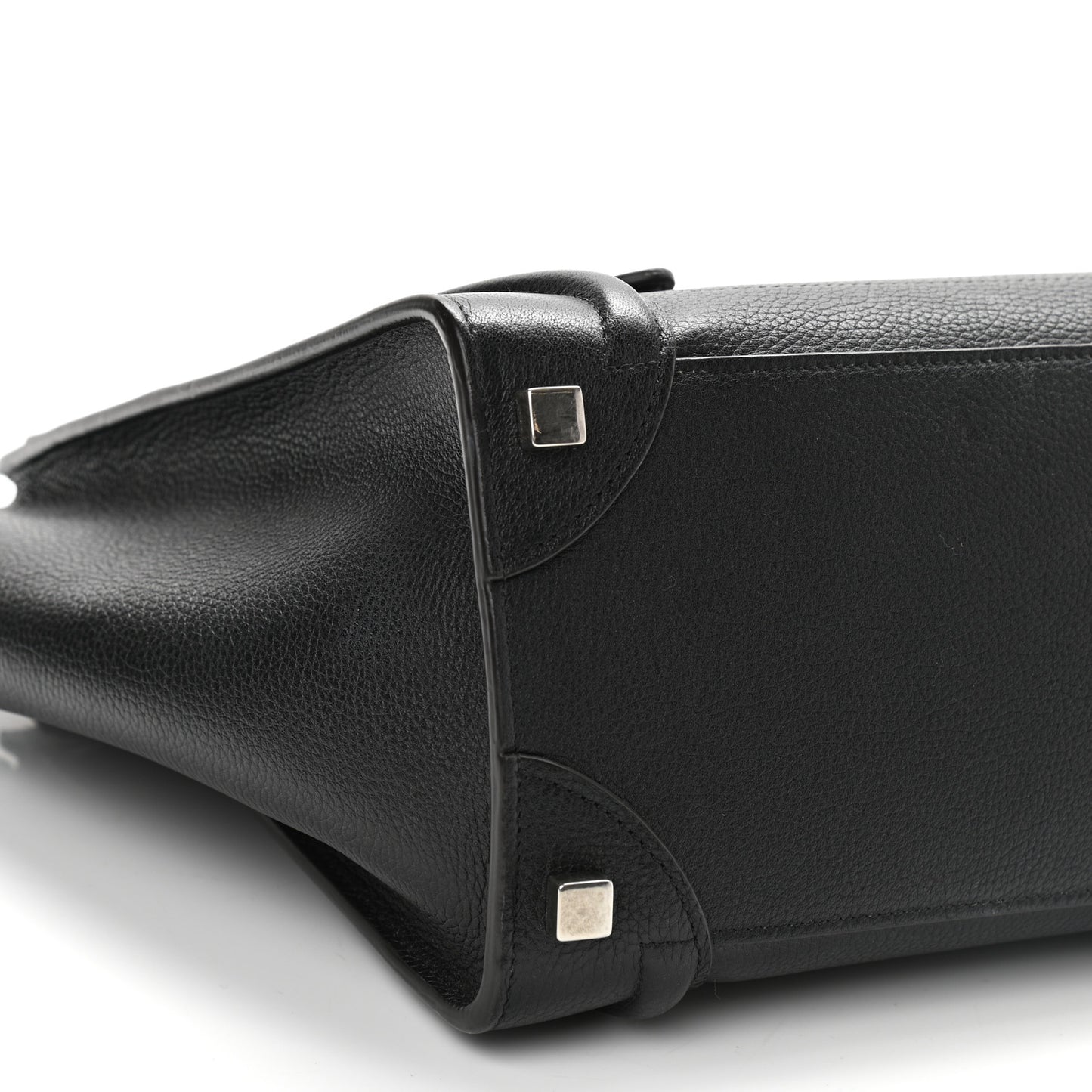 Drummed Calfskin Micro Luggage Black