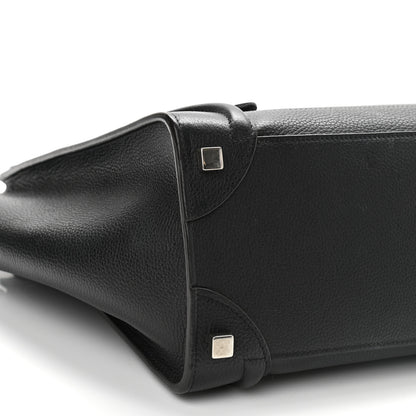 Celine Drummed Calfskin Micro Luggage Black 8 of 14