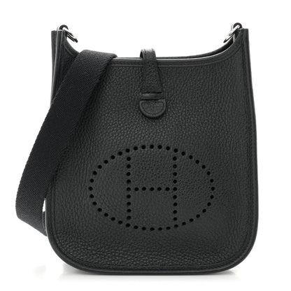 Hermes Taurillon Clemence Evelyne TPM Black 1 of 11