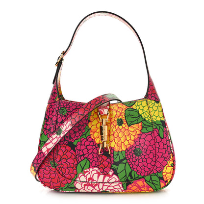 Gucci X KEN SCOTT Textured Calfskin Pomponica Print Small Jackie 1961 Hobo Multicolor Fuxia Pompon 1 of 9