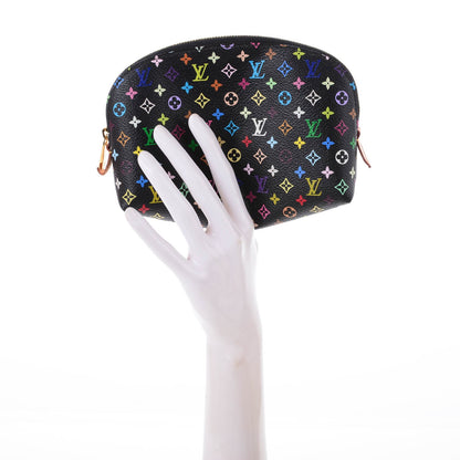 Louis Vuitton Monogram Multicolor Cosmetic Pouch Black Grenade 2 of 7