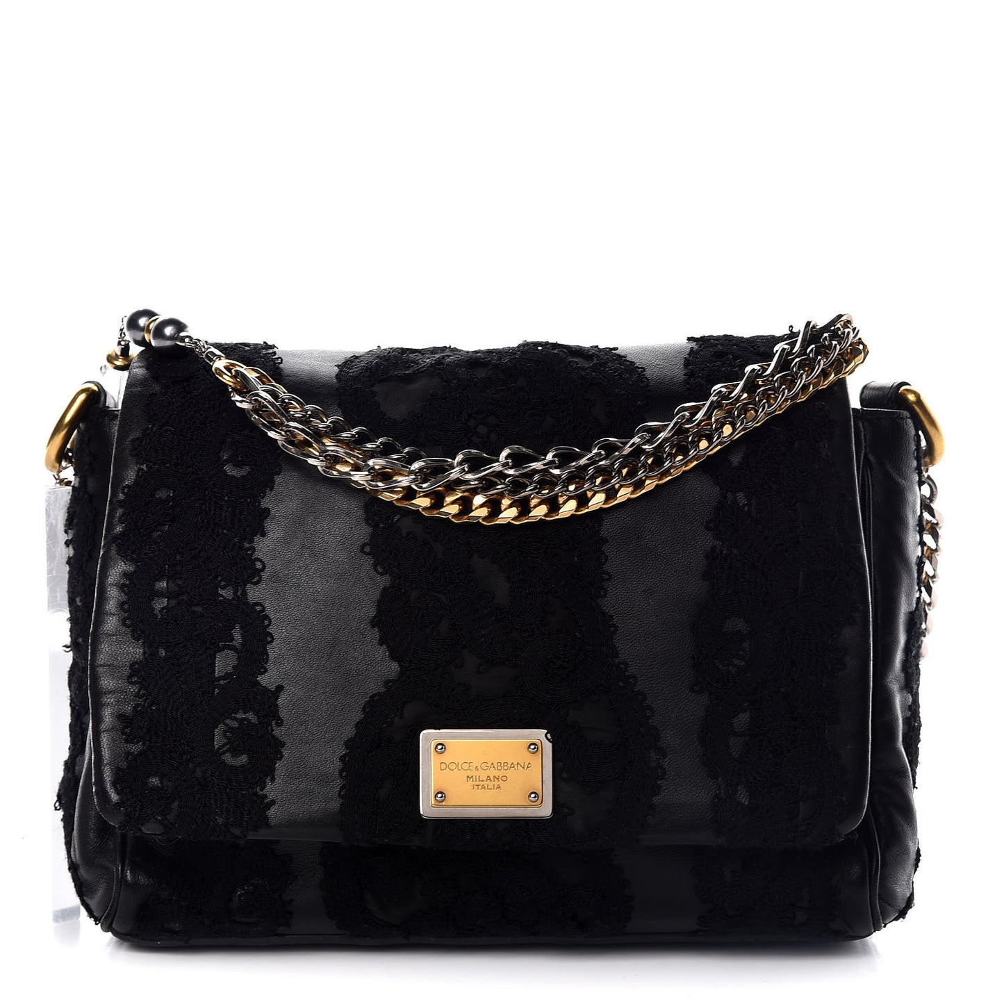 Lace Miss Charles Evening Bag Black