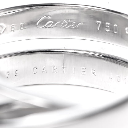 Cartier 18K White Gold 9mm Paris Nouvelle Vague Ring 60 9.25 10 of 11