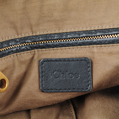 Chloe Calfskin Braided Large Marcie Satchel Black 6 of 7