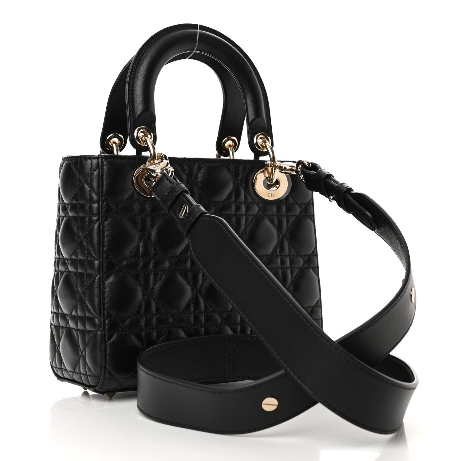 Christian Dior Lambskin Cannage Small My ABCDior Lady Dior Black 3 of 10