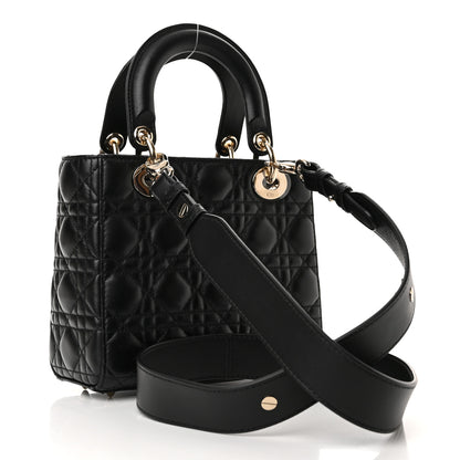 Christian Dior Lambskin Cannage Small My ABCDior Lady Dior Black 3 of 10