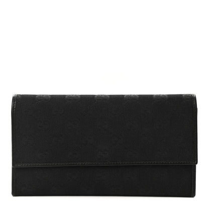 Gucci Monogram Continental Flap Wallet Black 1 of 8