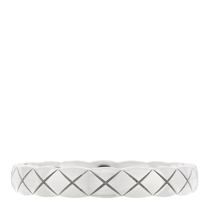 Chanel 18K White Gold Mini Coco Crush Ring 52 6 1 of 5