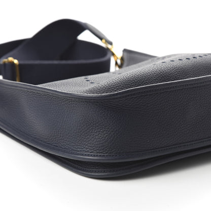 Hermes Taurillon Clemence Evelyne III PM Bleu Nuit 6 of 10