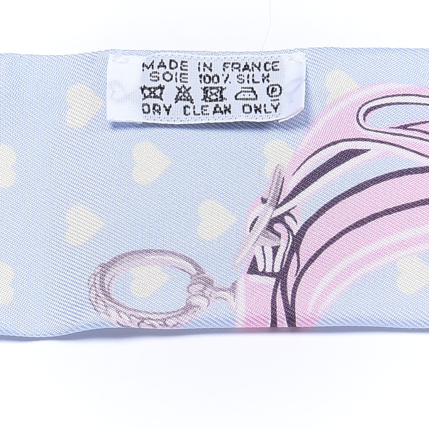 Hermes Silk Brides De Gala Love Twilly Bleu Ciel Parme Vert 3 of 4