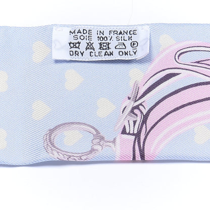 Hermes Silk Brides De Gala Love Twilly Bleu Ciel Parme Vert 3 of 4
