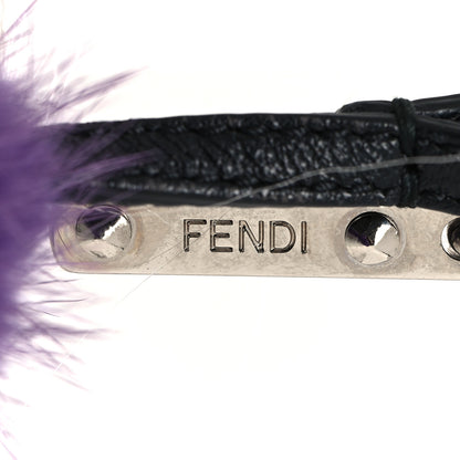 Fendi Fox Fur Monster Flowery Mini Bag Bug Charm Viola Acqua Multicolor 3 of 4