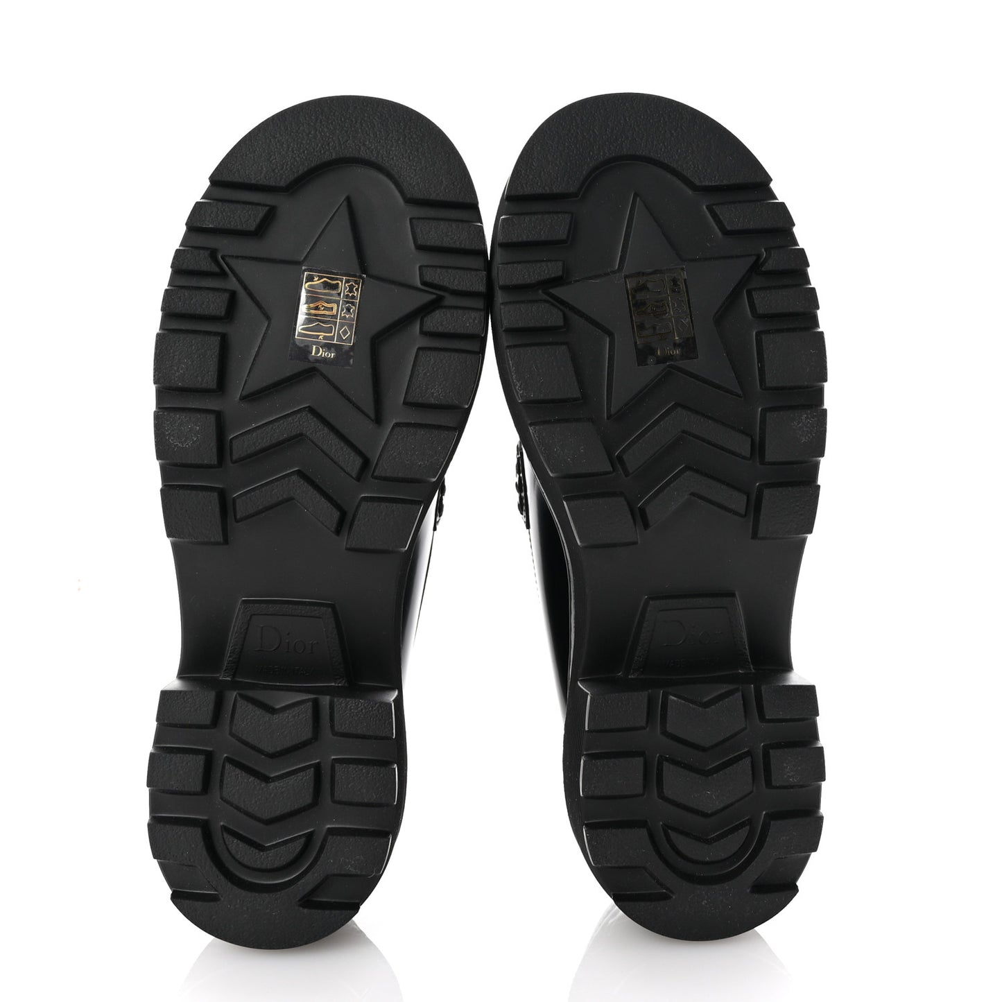 Brushed Calfskin Dior Code Lug Sole Platform 35mm Loafers 37.5 Black