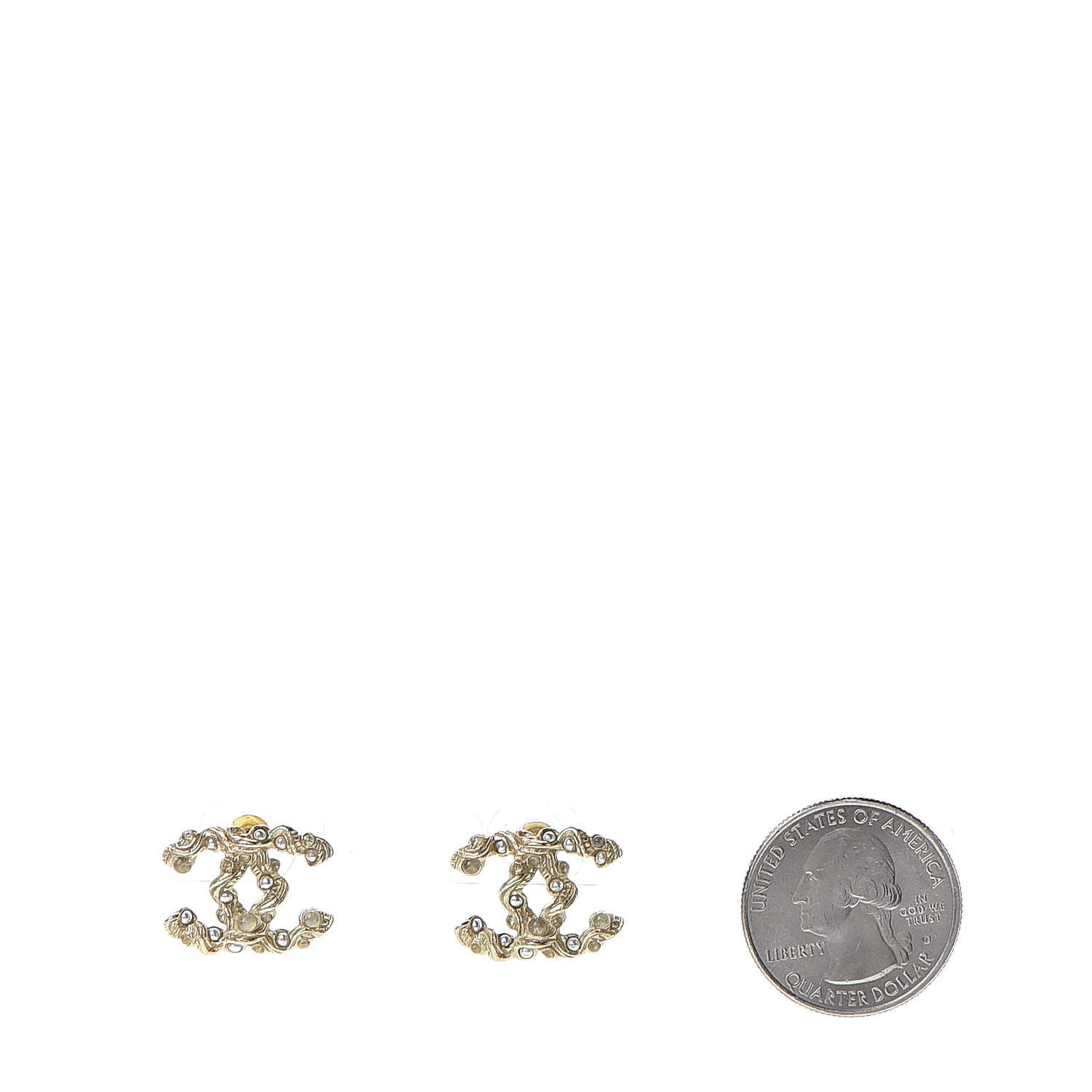Pearl CC Earrings Gold