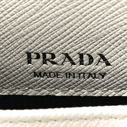 Prada Saffiano Racing Logo Patch Mini Bag White Black 7 of 12