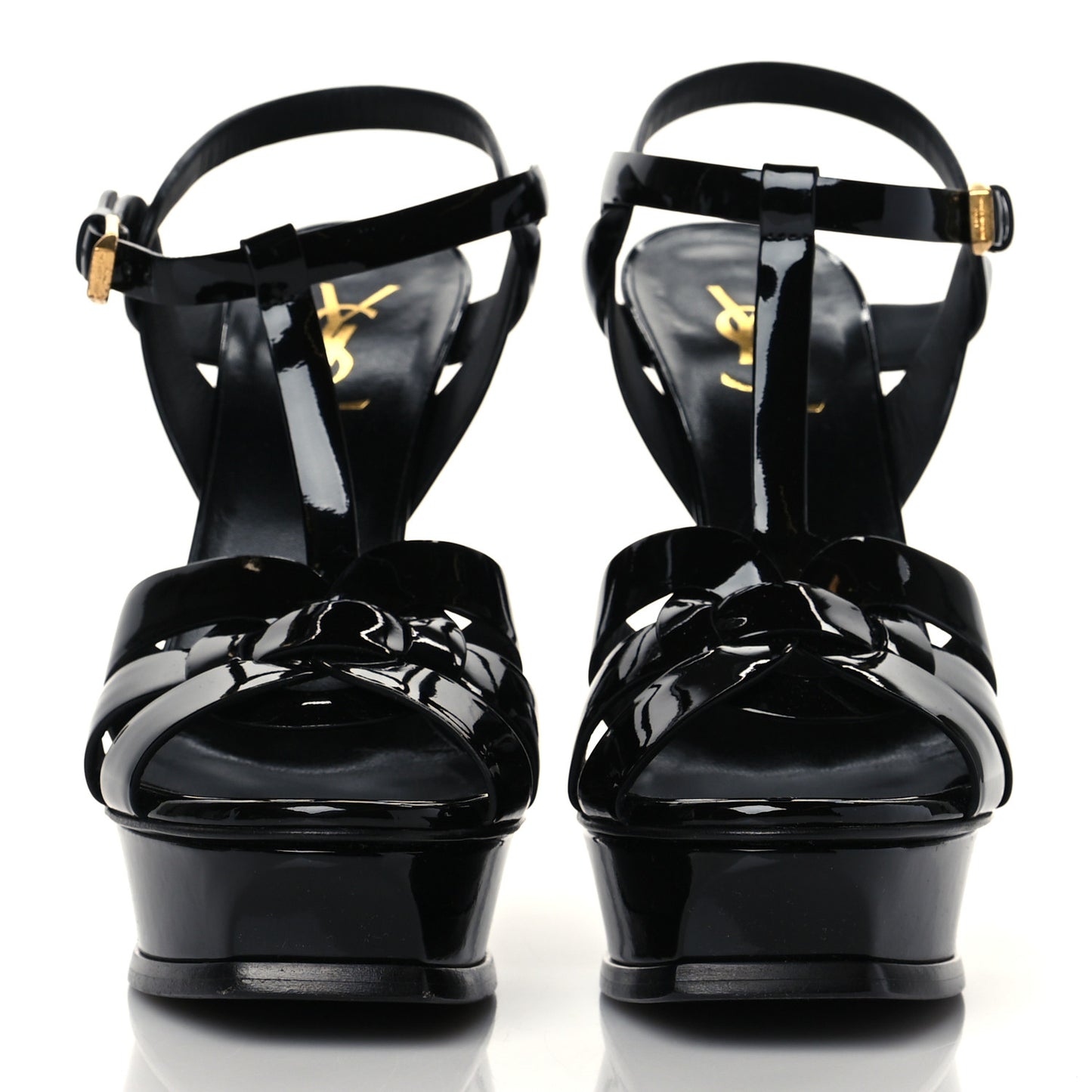 Patent Tribute 105 Platform Sandals 38.5 Black