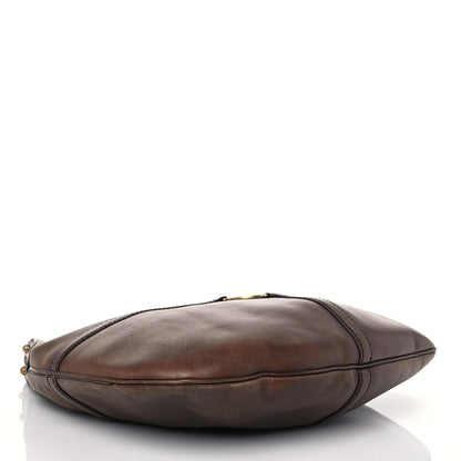 Gucci Calfskin GG Reins Hobo Brown 3 of 9