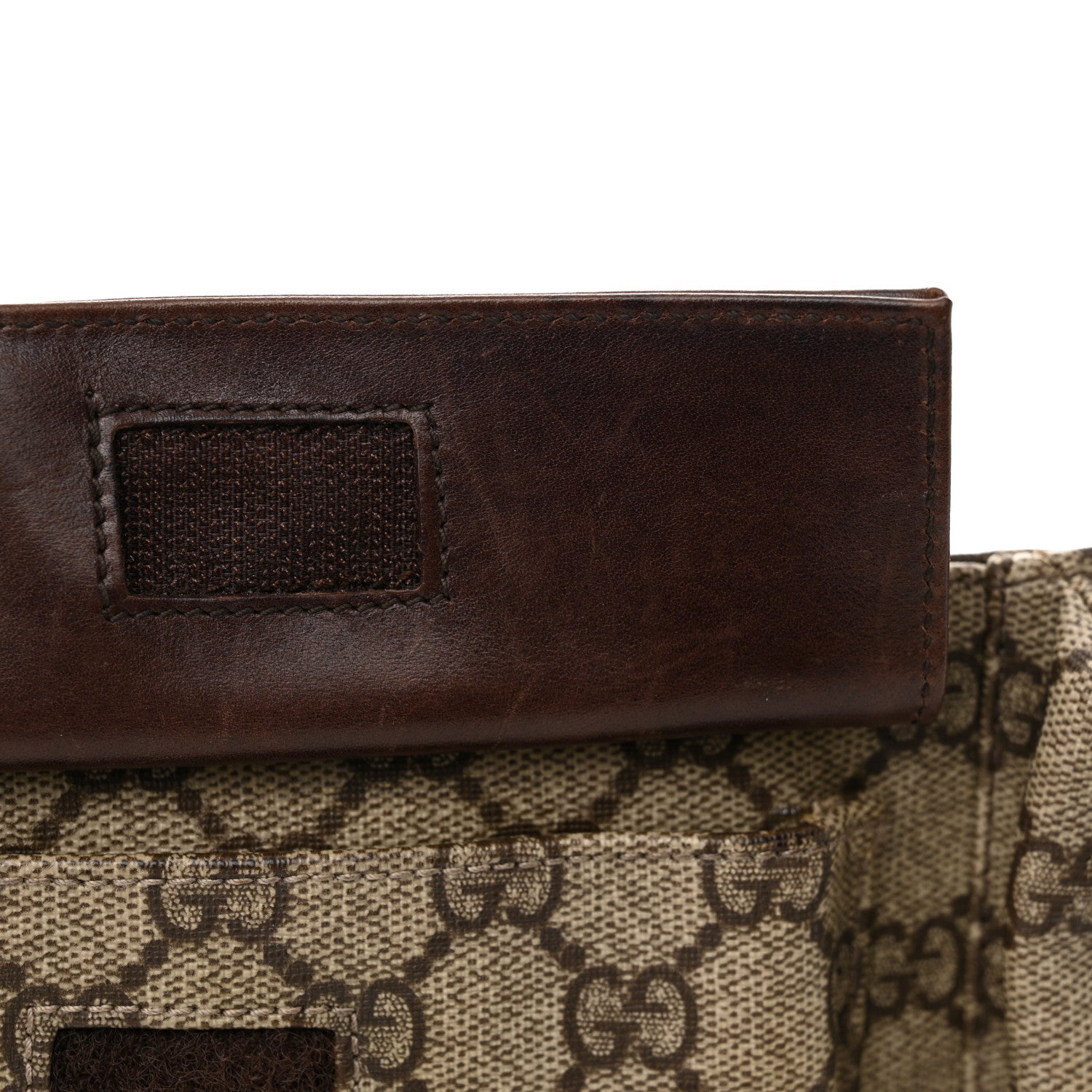 Gucci GG Monogram Double Pocket Belt Bag Dark Brown 12 of 14