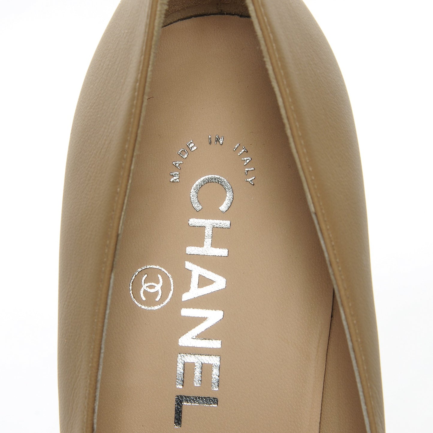 Calfskin Cap Toe Chain Wedge Pumps 39.5 Marron Clair Black