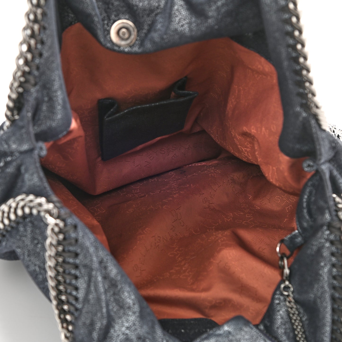 Metallic Shaggy Deer Big Falabella Tote Ruthenium