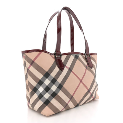 Burberry Nova Check Small Nickie Tote Raspberry 3 of 11