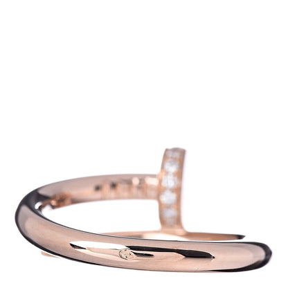 Cartier 18K Pink Gold Diamond Juste Un Clou Ring 53 6.25 3 of 4