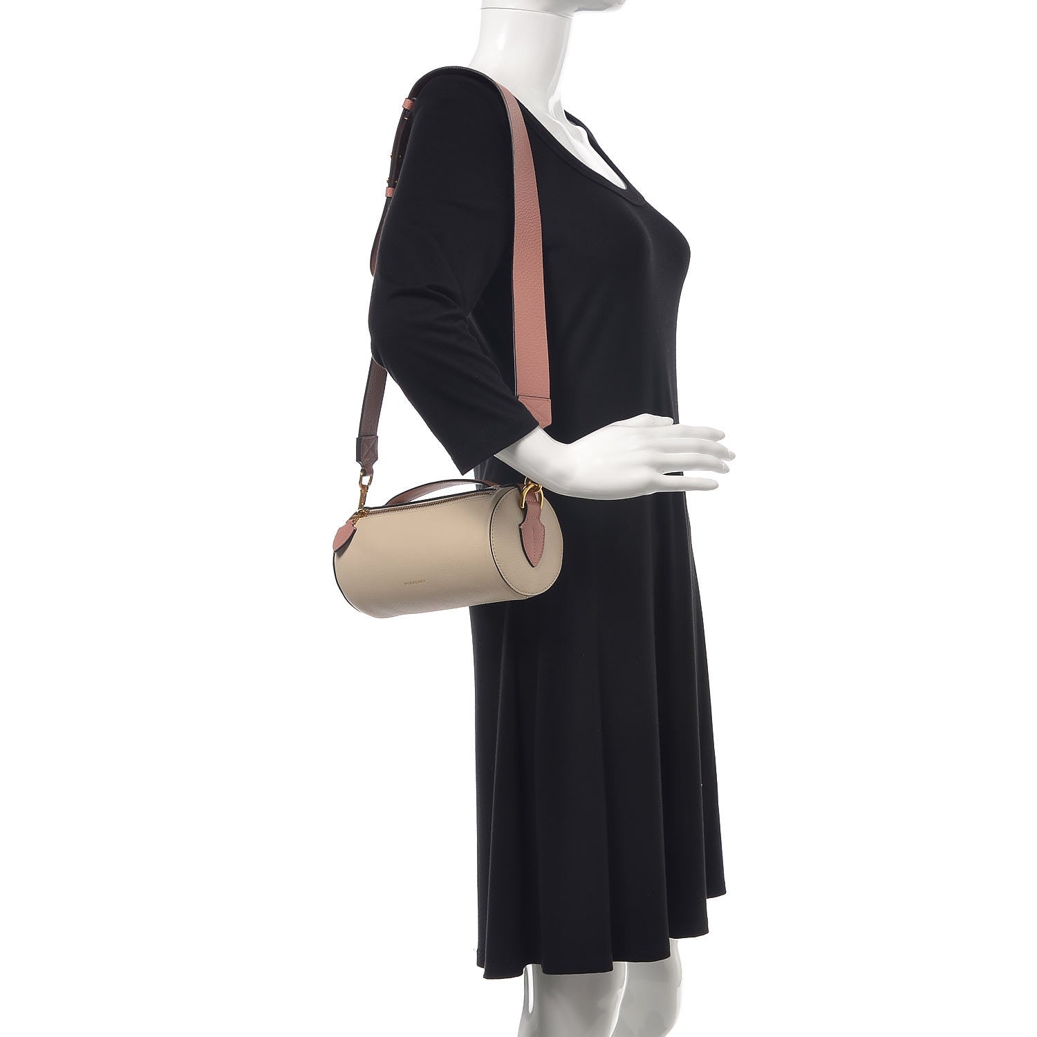 Burberry Calfskin The Barrel Bag Limestone Dusty Rose 2 of 11