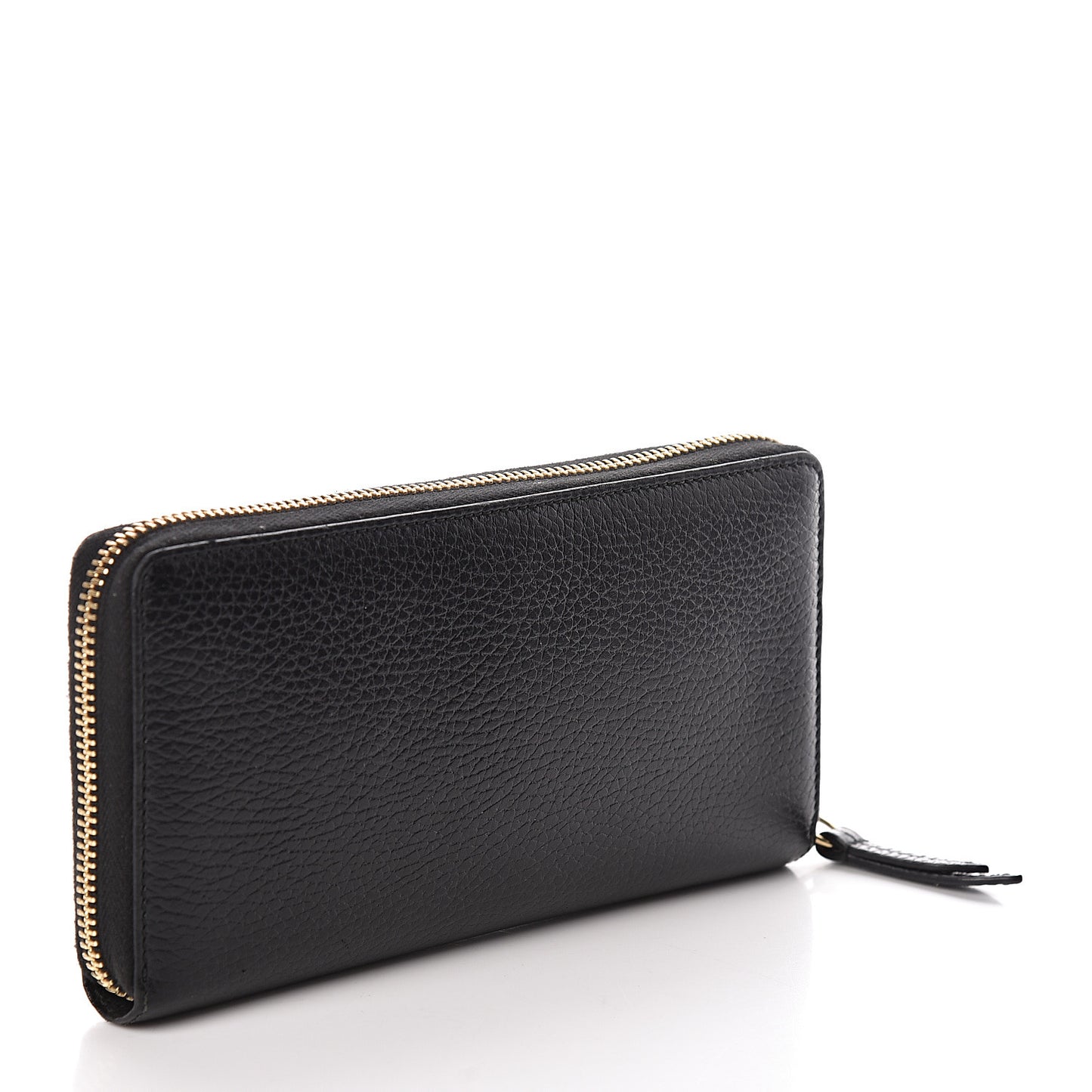 Dollar Calfskin GG Marmont Zip Around Wallet Black