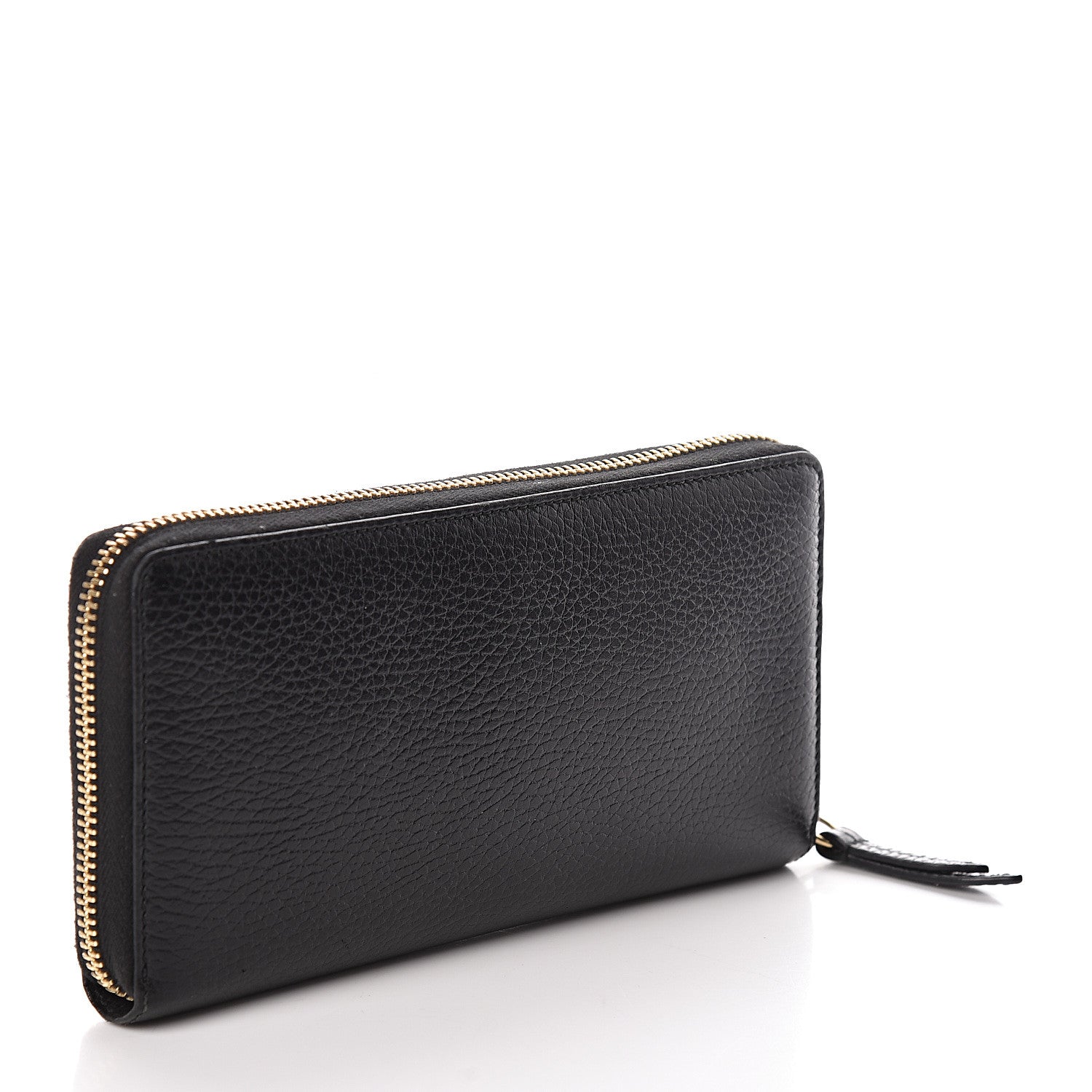 Gucci Dollar Calfskin GG Marmont Zip Around Wallet Black 3 of 6