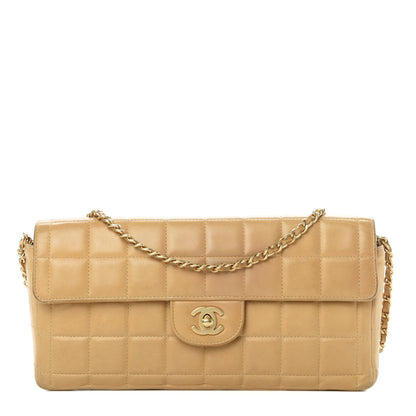 Chanel Lambskin East West Chocolate Bar Flap Beige 1 of 23