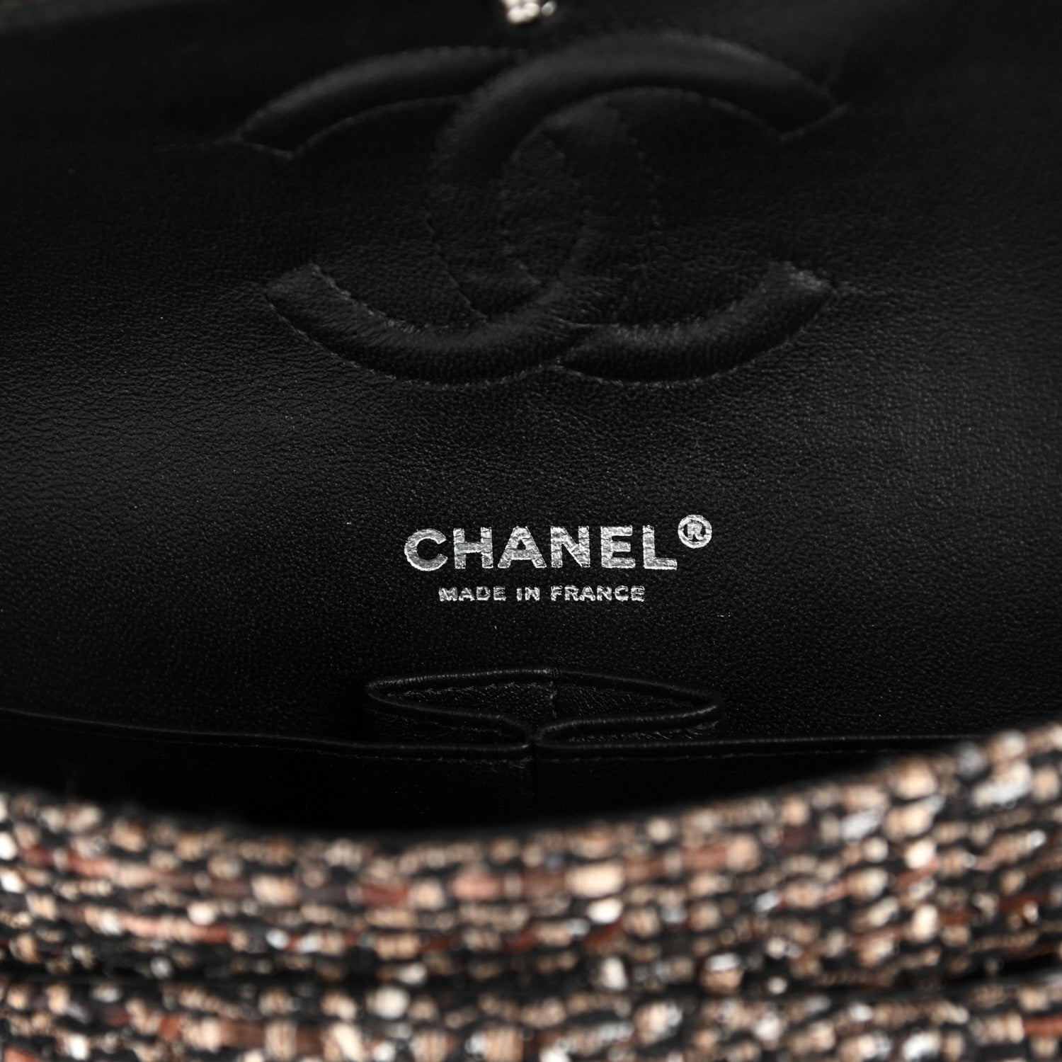 Chanel Tweed Quilted Medium Double Flap Brown 11 of 23