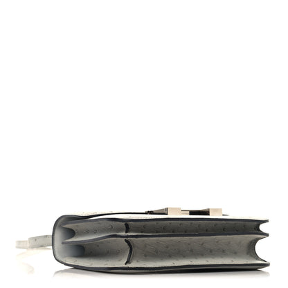 Hermes Ostrich Constance 18 Bleu Glacier 4 of 12