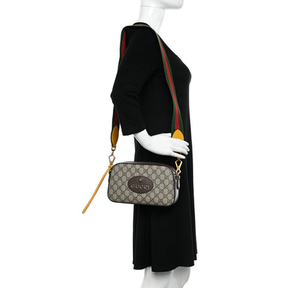 Gucci GG Supreme Monogram Web Neo Vintage Shoulder Bag Beige New Acero Crop 2 of 10