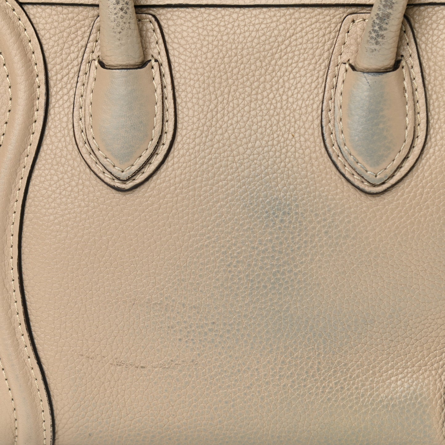 Drummed Calfskin Nano Luggage Dune