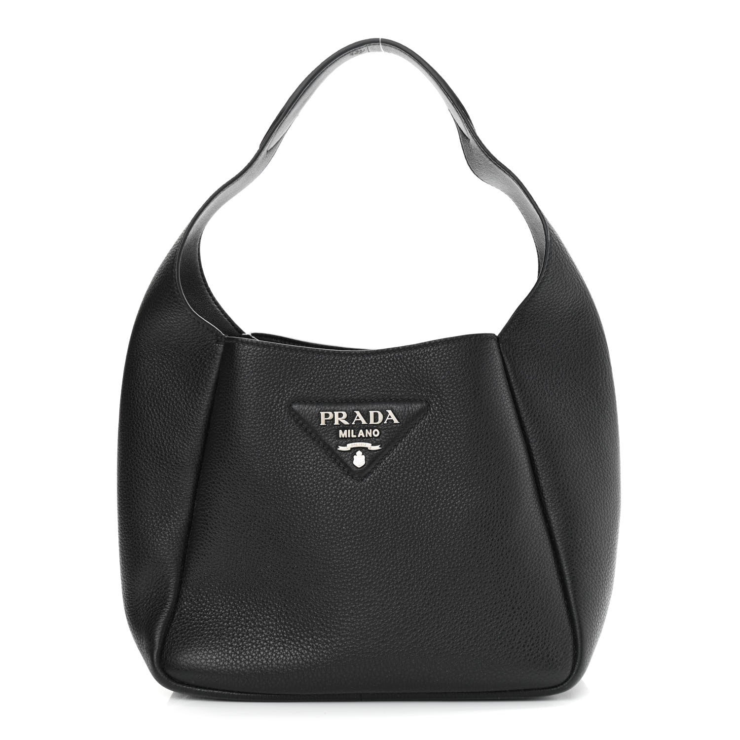 Prada Vitello Daino Soft Dynamique Hobo Black 1 of 10