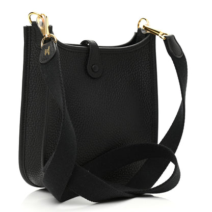 Hermes Taurillon Clemence Evelyne TPM Black 3 of 11