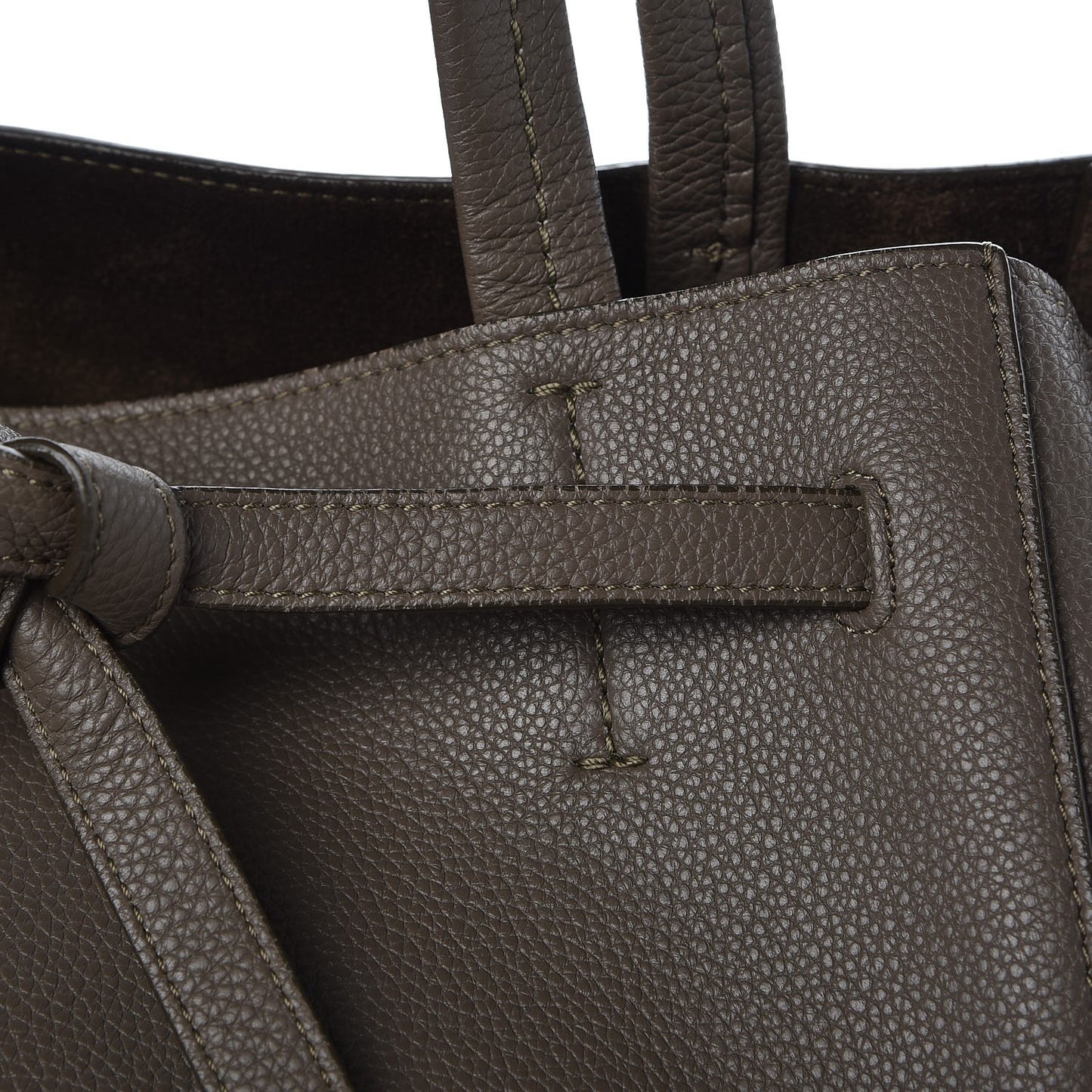Soft Grained Calfskin Small Belt Cabas Phantom Taupe