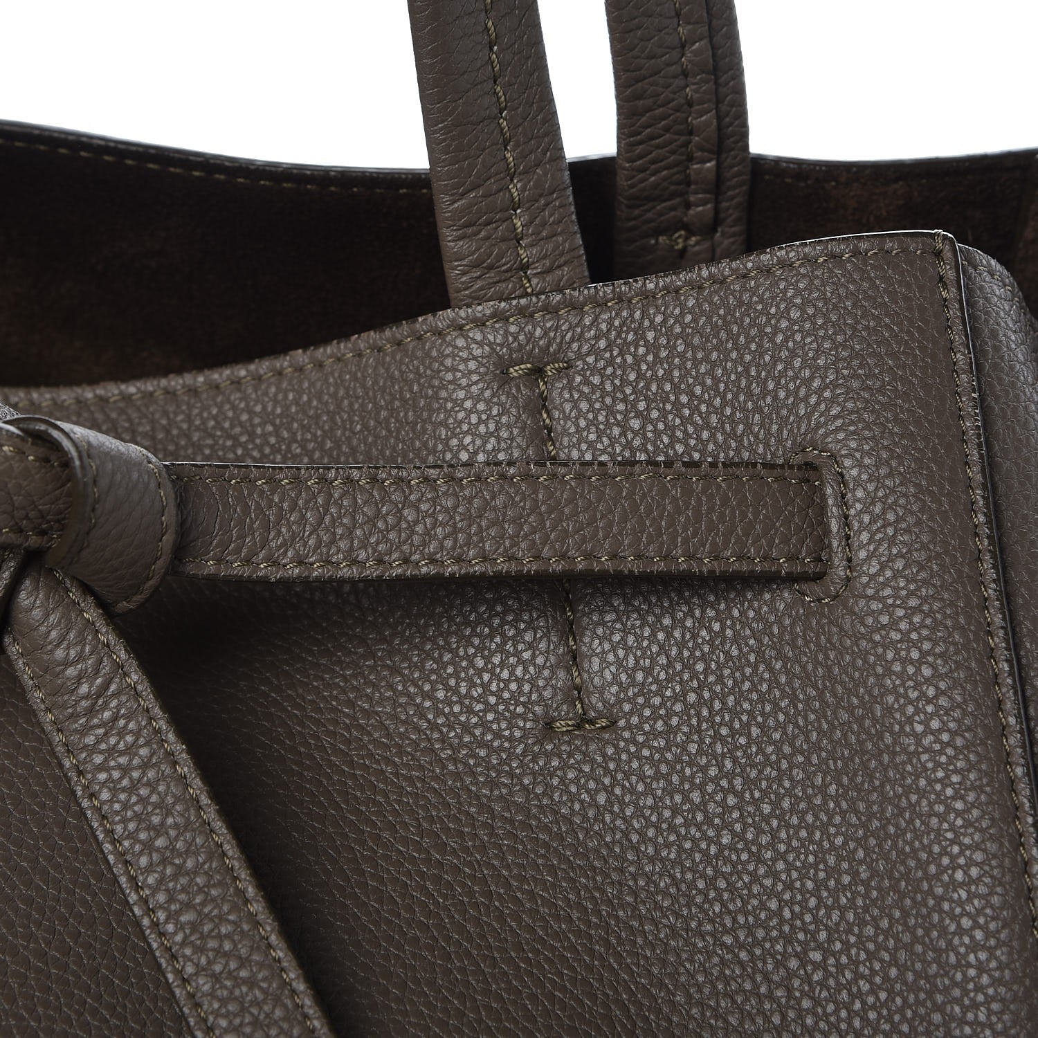 Celine Soft Grained Calfskin Small Belt Cabas Phantom Taupe 9 of 14