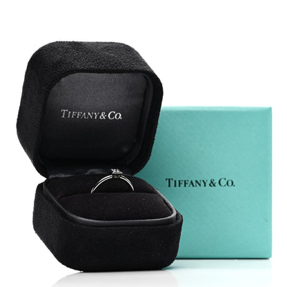 Tiffany Platinum Diamond .15ct Princess Cut Engagement Ring 48 4.5 6 of 6